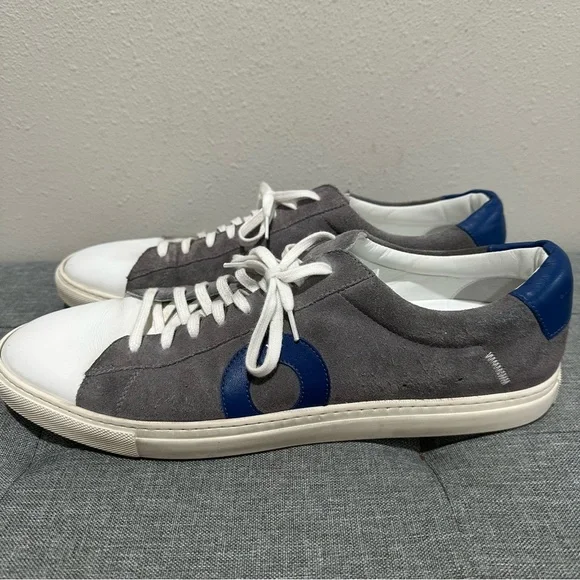 Oliver Cabell Low 1 Wallaby Gray and Blue Low-Top Sneakers